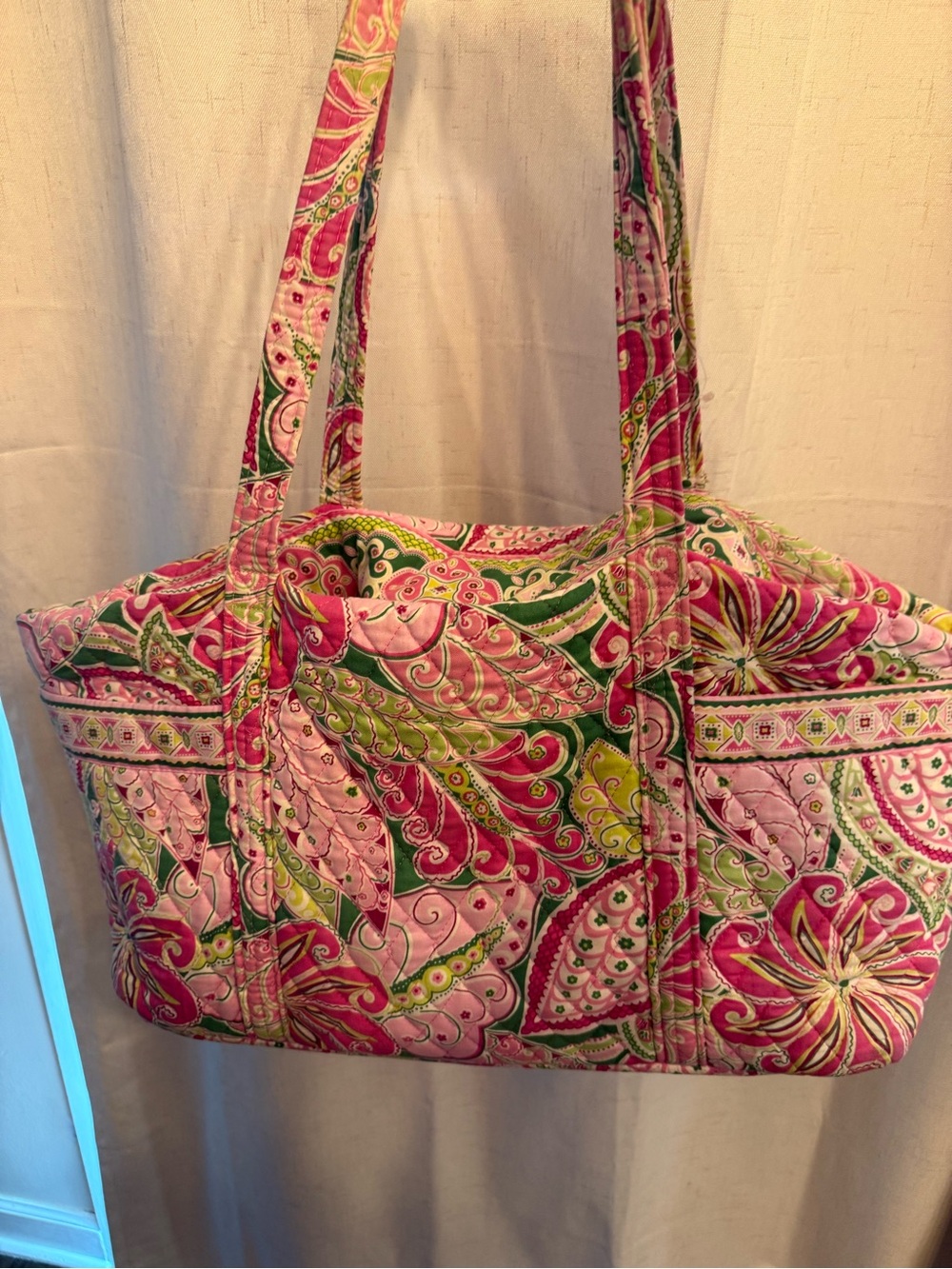 Vera Bradley Pink Pinwheel Retired Quilted  Bag